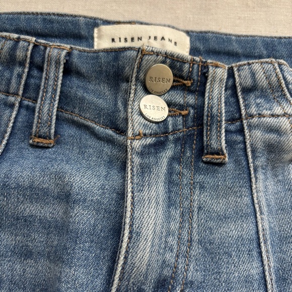 RISEN Mid Rise Slouchy Barrel Ankle Jeans Medium Wash Size 25 PGA21178 - Picture 5 of 13